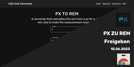 Veröffentlichung der Chrome-Erweiterung von PX zu REM