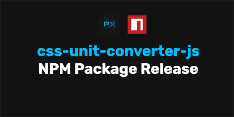 css-unit-converter-js NPM Package Release