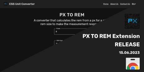 PX to REM Chrome Extension Release